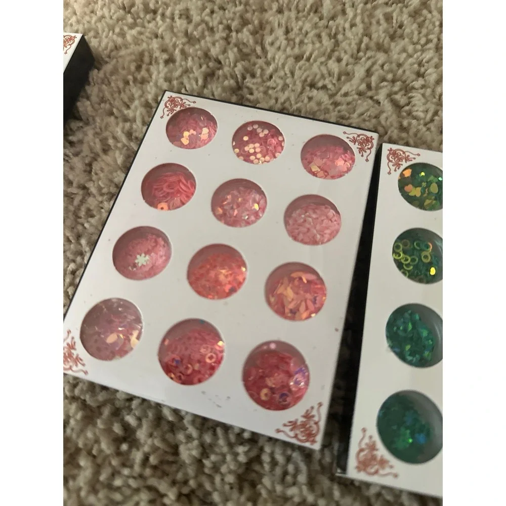 New 4 packs LEOBRO Chunky Glitter, Colors Holographic Chunky Glitter for Crafts,
